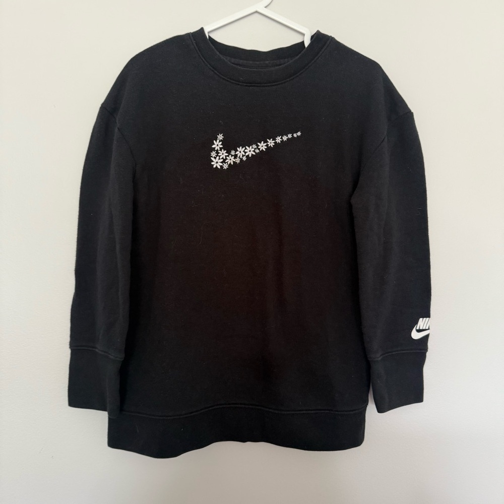 Nike Black Sweatshirt with embroidered Floral